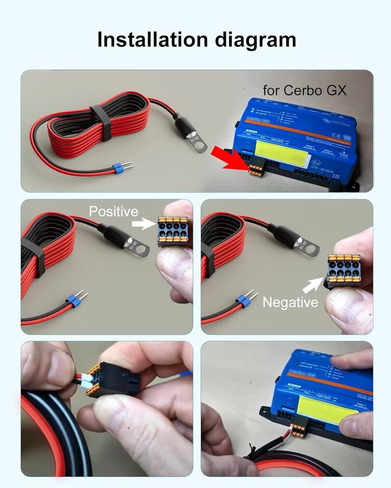 VASTHOME for Cerbo GX Temperature Sensor Compatible with Victron MultiPlus Inverter, Quattro, VE.Can MPPT, Venus GX, Shunt VE.Can, Skylla (S/TG/i), Phoenix Charger Temperature Sensor - 10.5FT（126''） - Image 5
